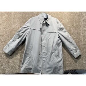 Vintage London Fog Trench Coat‎  Mens 42 Reg Khaki Tan Removable Fleece Lining.
